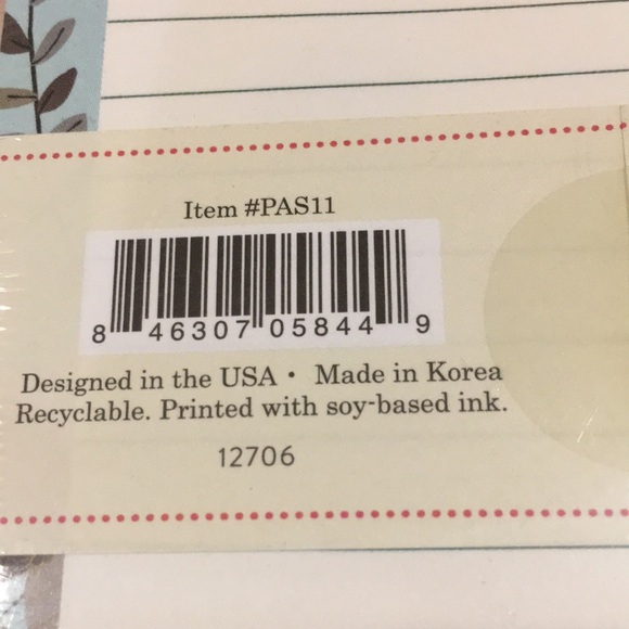 OCS Designs Floral Market Note Pads Set Of Two Secret Garden Designs NWT 8x4x.75 - Picture 10 of 16